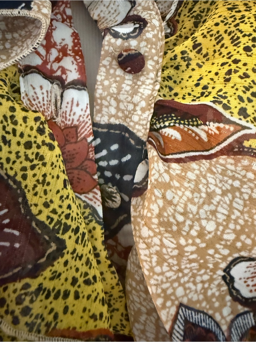 Ruffled Floral Print Blouse Made in London - Multicolor - Picture 3 of 3
